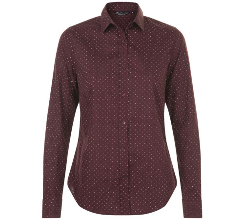 Рубашка женская Becker Women, бордовая с белым