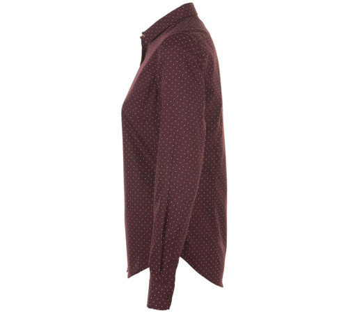 Рубашка женская Becker Women, бордовая с белым