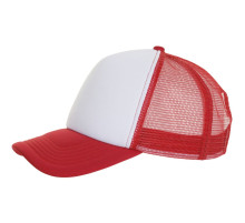 Бейсболка Bubble, красная с белым