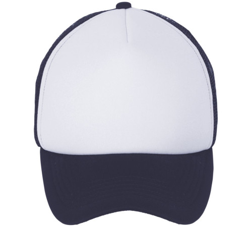 Бейсболка Bubble, темно-синяя с белым