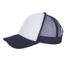 Бейсболка Bubble, темно-синяя с белым