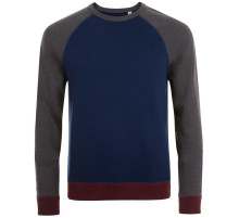 Толстовка унисекс Sandro, темно-синяя с черным меланжем