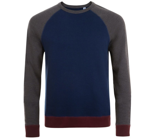 Толстовка унисекс Sandro, темно-синяя с черным меланжем