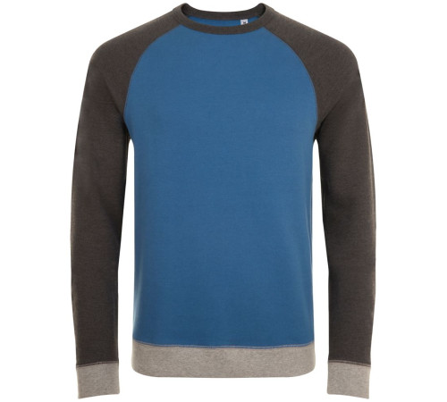 Толстовка унисекс Sandro, синяя с черным меланжем