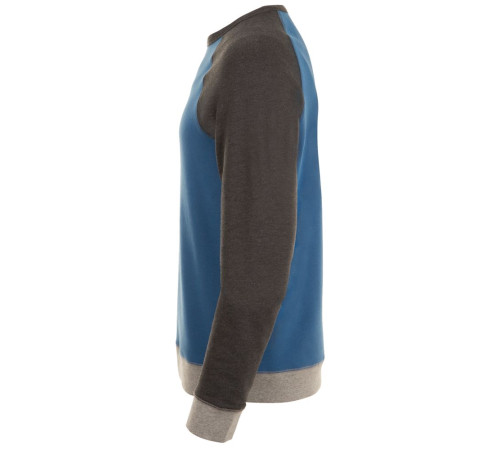 Толстовка унисекс Sandro, синяя с черным меланжем