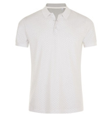 Рубашка поло мужская Brandy Men, белая с темно-синим