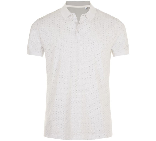 Рубашка поло мужская Brandy Men, белая с темно-синим