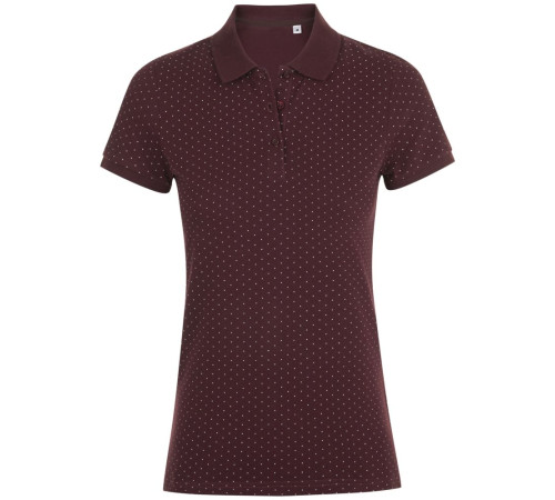 Рубашка поло женская Brandy Women, бордовая с белым