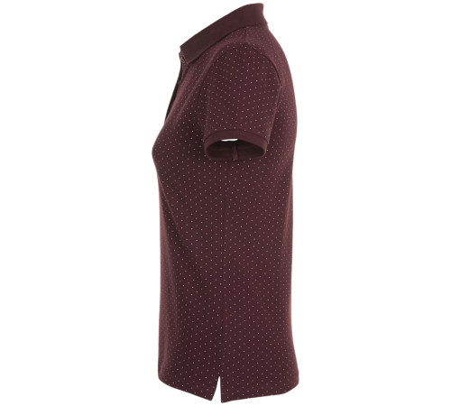 Рубашка поло женская Brandy Women, бордовая с белым