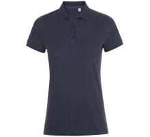 Рубашка поло женская Brandy Women, темно-синяя с белым