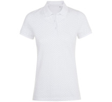 Рубашка поло женская Brandy Women, белая с темно-синим