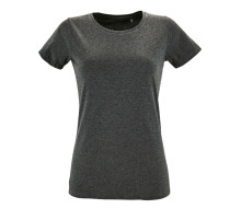 Футболка женская Regent Fit Women, черный меланж