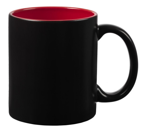 Кружка-хамелеон On Display, матовая, черная с красным