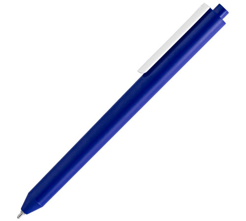 Ручка шариковая Pigra P03 Mat, темно-синяя с белым