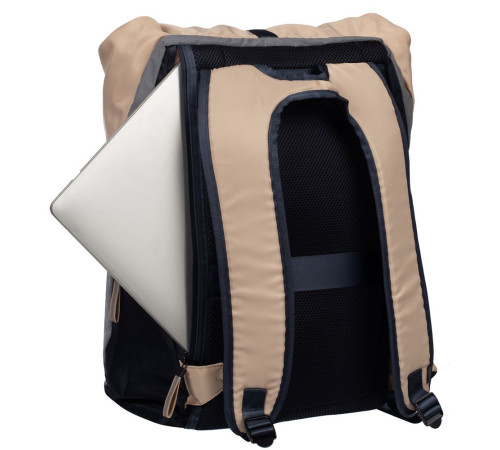 Рюкзак coolStuff Plus, бежевый с темно-синим