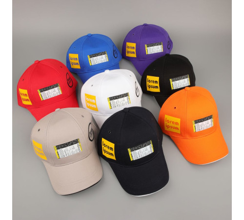 Бейсболка Canopy, ярко-синяя с белым кантом