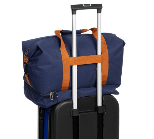 Чемодан Platta, черный с синим