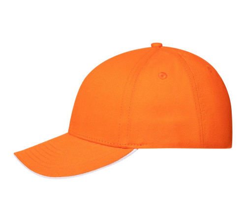 Бейсболка Spiker, оранжевая с белым