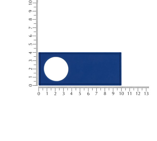 Лейбл из ПВХ с вырубкой «Круг», синий