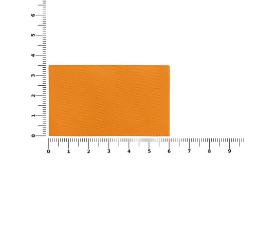 Лейбл тканевый Epsilon, M, оранжевый