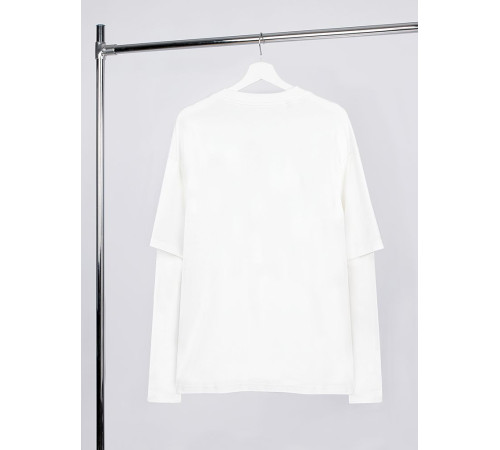 Футболка оверсайз с двойным рукавом Kosmos, молочно-белая