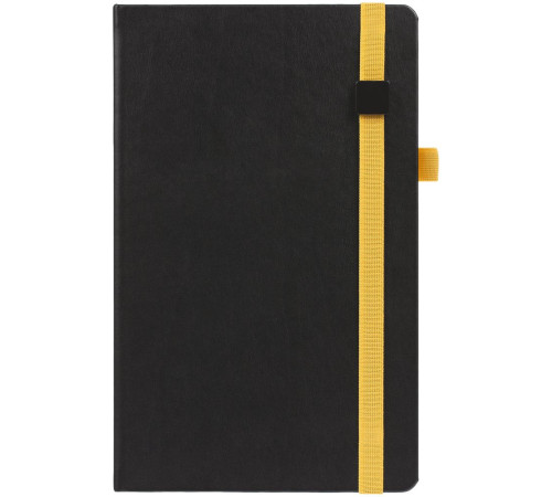 Ежедневник Ton Black, недатированный, черный с желтым