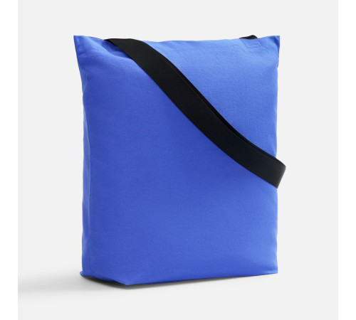 Шопер B5, синий с широкими черными ручками