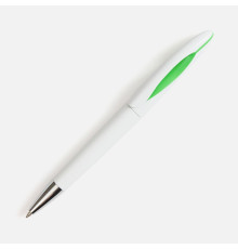 Ручка шариковая Nave, белая с зеленым