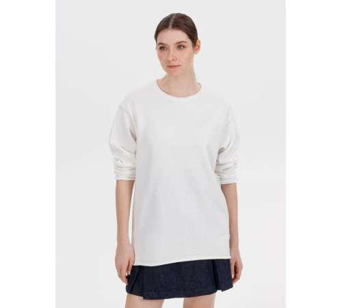 Лонгслив унисекс Siluetti Fuori, молочно-белый