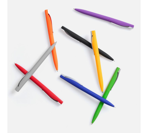 Ручка шариковая Pin Soft Touch, оранжевая