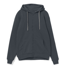 Толстовка на молнии с капюшоном Siverga Heavy, темно-серая (графит)