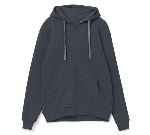 Толстовка на молнии с капюшоном Siverga Heavy, темно-серая (графит)