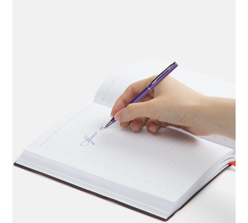 Ручка шариковая Hotel Chrome, ver.2, матовая фиолетовая