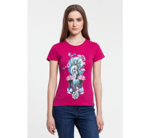 Футболка женская Beauty Sleep, ярко-розовая (фуксия)