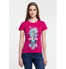 Футболка женская Beauty Sleep, ярко-розовая (фуксия)