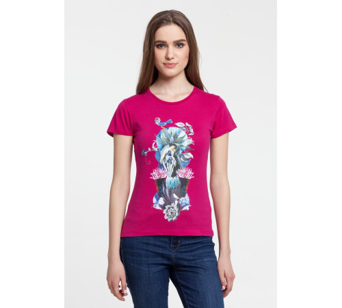 Футболка женская Beauty Sleep, ярко-розовая (фуксия)