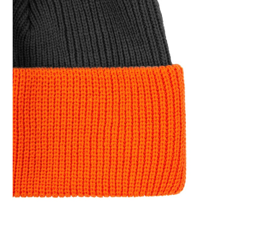 Шапка Snappy, темно-серый (антрацит) с оранжевым
