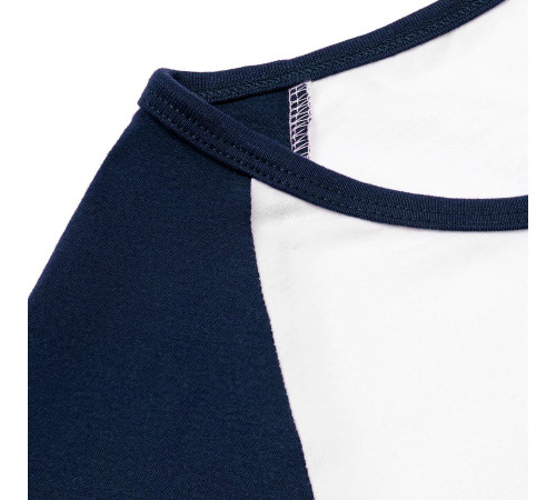 Футболка женская с длинным рукавом Milky Lsl, белая с темно-синим