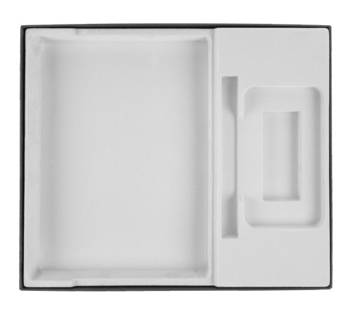 Коробка Overlap под ежедневник, аккумулятор и ручку, ver.2, черная