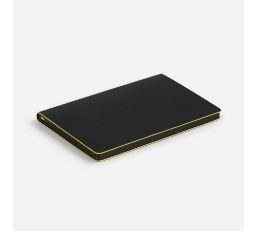 Ежедневник Trait, недатированный, черный с желтым