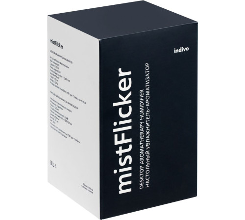 Увлажнитель-ароматизатор с подсветкой mistFlicker, черный