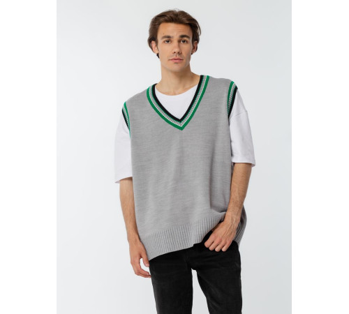 Жилет оверсайз унисекс Cornell в сумке, светло-серый