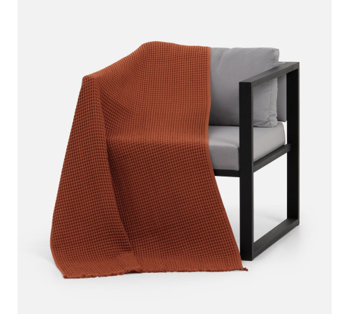 Плед вафельный Elenglect, оранжевый