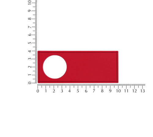 Лейбл из ПВХ с вырубкой «Круг», красный