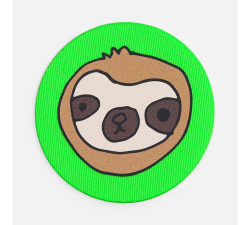 Наклейка тканевая Lunga Round, M, зеленый неон