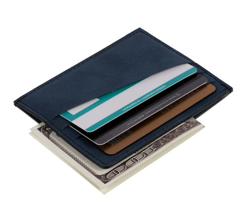 Чехол для карточек Nubuk, синий