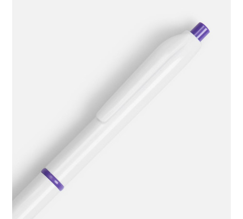 Ручка шариковая Bright Pop, белая с фиолетовым