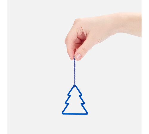 Подвеска «Елочка», 3D-печать, синяя