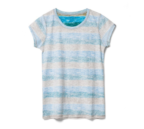 Футболка женская Rayet Lady двусторонняя, голубая с зеленым