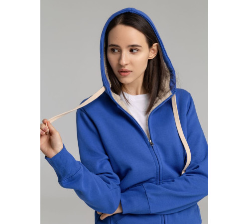 Толстовка унисекс на молнии Sherpa 280, ярко-синяя